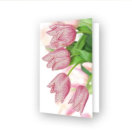 Diamond Dotz Diamond Art Greeting Card Kit 5"X7"-Romantic Tulips