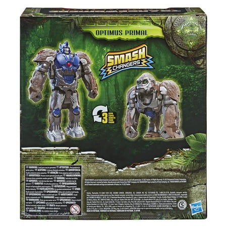 Transformers: Rise of the Beasts Optimus Primal Kids Toy Action Figure for Boys and Girls Ages 6 7 8 9 10 11 12 and Up (9”)