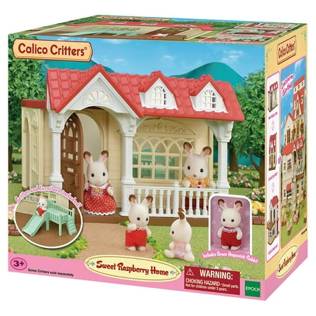 Calico Critters Sweet Raspberry Home, Dollhouse Playset with Figure and Furniture