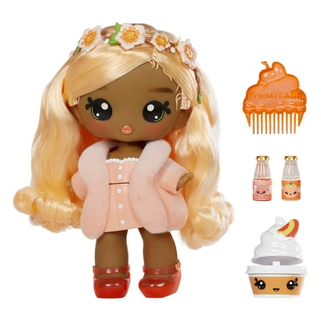 Yummiland Large Doll + Lipgloss Pet- Piper Peach, Ages 4+