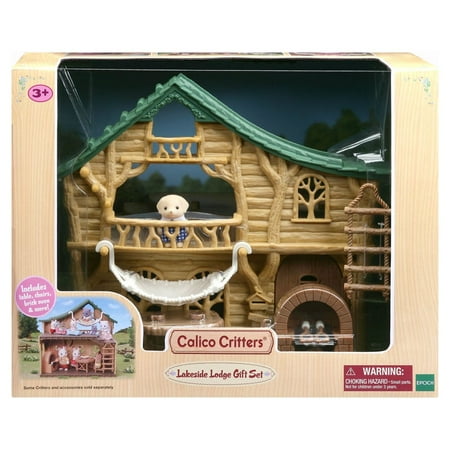 Calico Critters Lakeside Lodge Gift Set, Dollhouse Playset with Figure and Furniture