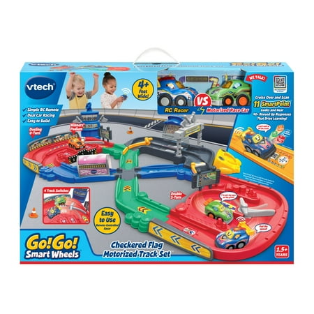 VTech Go! Go! Smart Wheels Motorized Track Set Play Cars with Accessories, Baby and Toddler Toys