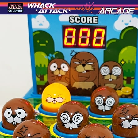 Whack Attack Arcade – the Light and Sound Whack A Mole Game - Interactive Educational Toys for Toddlers & Kids, Pounding Toy for 3 4 5 6 7 8+ Year Old Boys/Girls