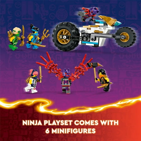 LEGO NINJAGO Ninja Team Combo Vehicle, 4 in 1 Ninja Playset for Kids with Glider, Off-Road Racer and 2 Motorcycle Toys, Birthday Gift for Boys and Girls, Ninja Toy with 6 Minifigures, 71820