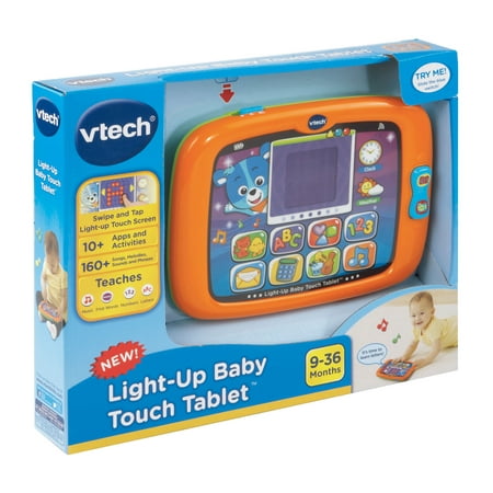 VTech Light-Up Baby Touch Tablet, Learning Toy for Baby, Orange