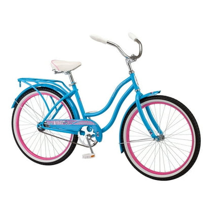 Schwinn Baywood 24" Wheel Single Speed Rear Coaster Brake Cruiser Bicycle, Teal