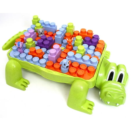 Roo Crew: Crocodile Block Activity Station - 29 Pieces, Block Stacking On The Back Of the Croc, Store Inside, Preschool Toy, Toddler & Kids Ages 2+