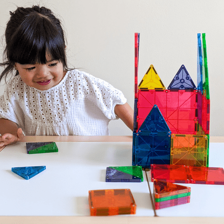 Magna-Tiles 32-Piece Clear Colors Set, The Original Award-Winning Magnetic Building Tiles