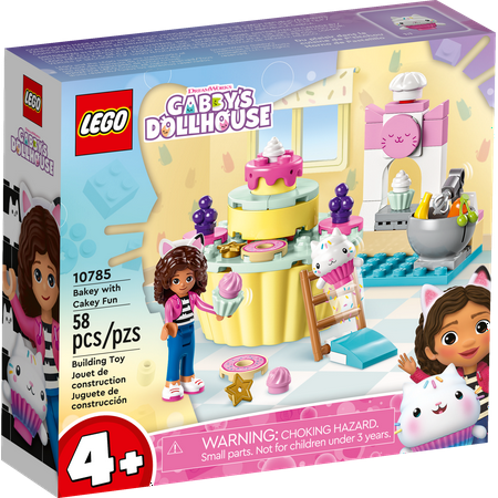 LEGO Gabby's Dollhouse Bakey With Cakey Fun 10785 Building Toy Set for Fans of the DreamWorks Animation Series, Pretend Play Kitchen, Oven and Giant Cupcake to Decorate, Gift for 4+ Year Olds