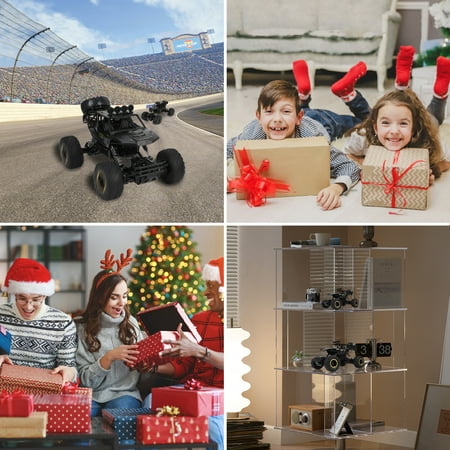 Wisairt 1:12 Large RC Cars,4WD Large Remote Control Monster Truck 2.4 GHz Alloy RC Cars for Kids Adults Age 6 + Birthday Gifts (Black)