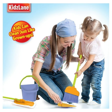 Kidzlane Kids Cleaning Set for Toddlers Up to Age 4. Includes 6 Cleaning Toys + Housekeeping Accessories. Hours of Fun & Pretend Play!