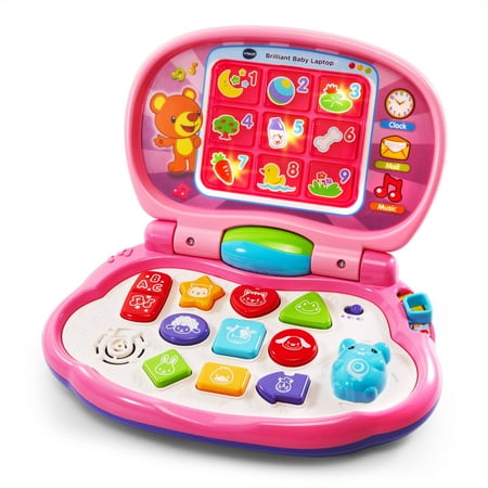 VTech Brilliant Baby Laptop, Learning Toy for Baby, Pink