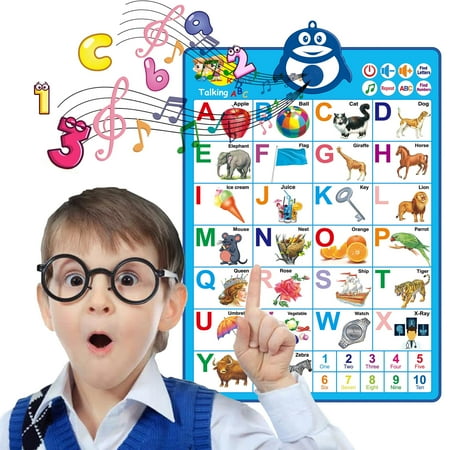 Adofi Upgraded Electronic Interactive Alphabet Wall Chart, Educational Toys for Boys 5 7, Clearance Toys, ABC Chart for Toddler and Infant, ABC Learning Toys for Kids, Montessori Learning Toys