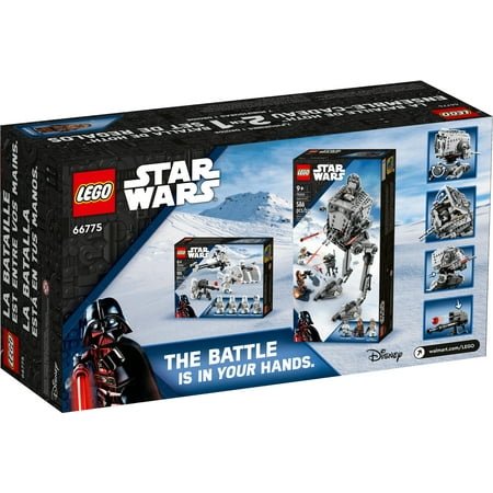 LEGO Star Wars Hoth Combo Pack 66775 Toy Value Pack, Christmas Gift for Kids, 2 in 1 Star Wars Toy with Snowtrooper Battle Pack and AT-ST, Includes Chewbacca Figure and 6 other Star Wars Characters