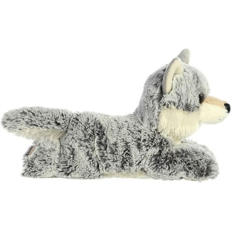 Aurora - Small Gray Mini Flopsie - 8" Winter Wolf - Adorable Stuffed Animal