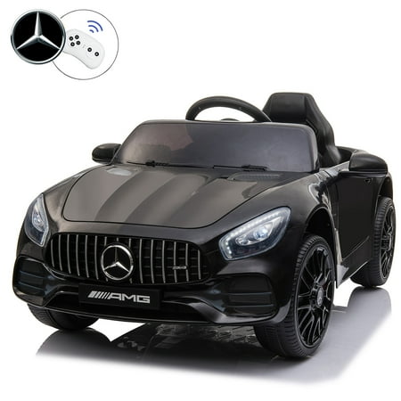 Seizeen Ride On Toys for Girls Boys, 12V Battery 4-Wheel Riding Truck Cars, Electric Ride On Benz GT W/ Remote Control for 2-6 Years Old Kids, 3 Speeds, MP3 Player, LED Lights, Seat Belt, Black