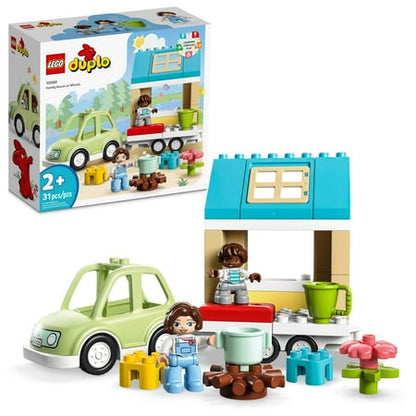 LEGO DUPLO Town Family House on Wheels Toy with Car 10986