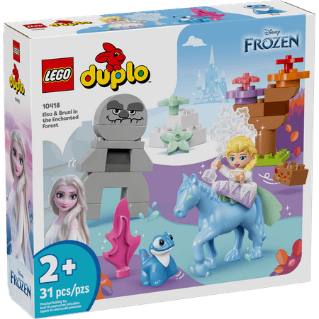 LEGO DUPLO Disney Elsa & Bruni in the Enchanted Forest, Frozen Toy for Toddlers, Comes with 4 Characters from Frozen 2 Including an Elsa Mini-Doll, Birthday Gift Idea for Toddlers Ages 2 and Up, 10418