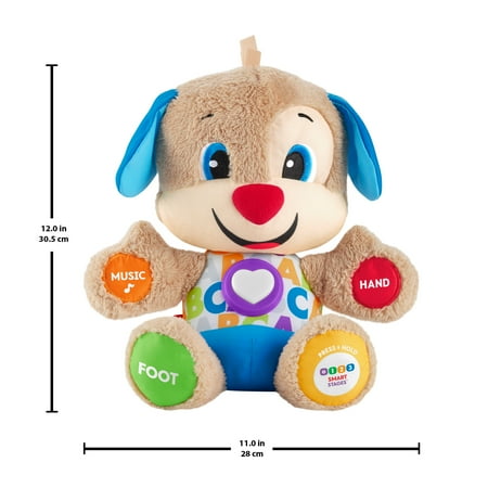 Fisher-Price Laugh & Learn Smart Stages Puppy Plush Learning Toy for Baby, Infants and Toddlers