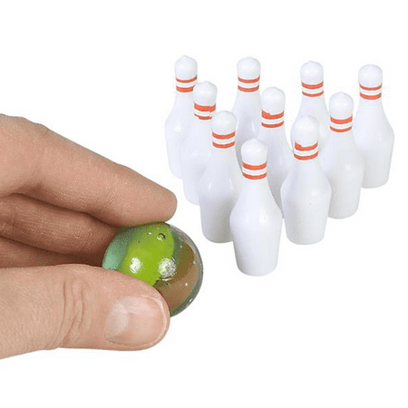 Artcreativity Mini Bowling Game Party Favors and Goodie Bag Fillers for Kids and Adults Set of 12