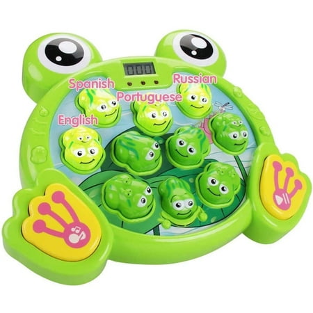 Whack a Frog Game Interactive Game for Toddler, Learning, Active, Early Developmental Toy, Fun Gift Boys and Girls, 2 Hammers Included Play22USA