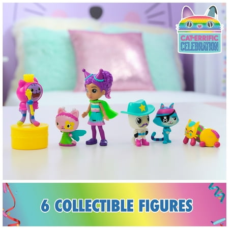 Gabby’s Dollhouse, Celebration Figures Set with Surprise Toy & Accessory