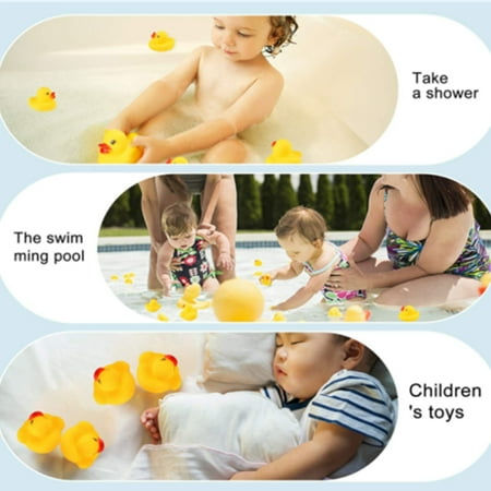 50 Count Mini Rubber Duck Floating Ducky for Baby Bath Toy, Bathtub, Bath, Kids Birthday Party