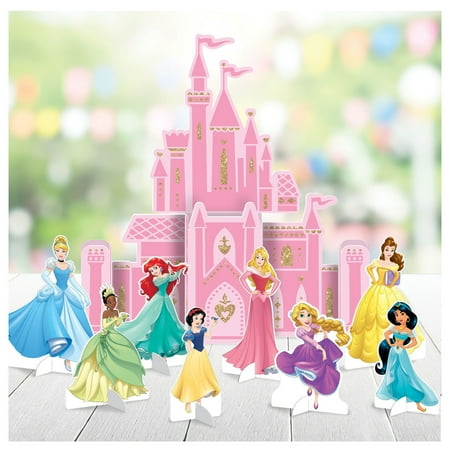 Amscan "Disney Princess" Pink Castle Party Table Decoration Kit, 9 Pc., 282357