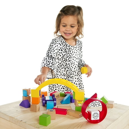 Baby Einstein Curious Creator Kit Wooden Blocks Discovery 40 Piece Toy Set, Ages 12 months +