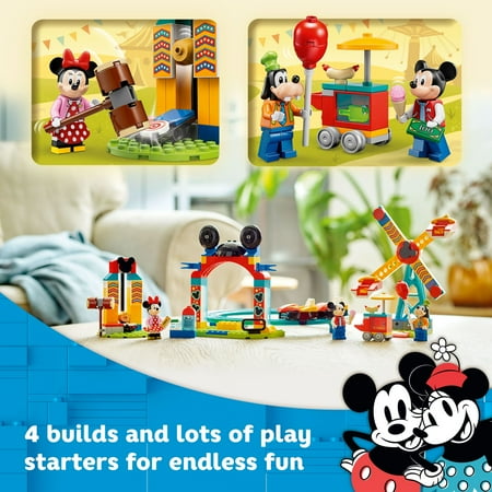 LEGO Disney Mickey and Friends – Mickey, Minnie and Goofy’s Fairground Fun Toy Set Set 10778