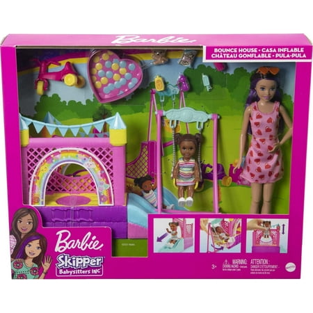 Barbie Skipper Babysitters Inc Bounce House Playset, Skipper Doll, Toddler Small Doll & Accessories