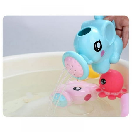 AUQ Elephant Water Sprinkler Bath Toy Baby Shower Bathtub Toys with Water Spraying Waterfall for Boys Girls Kids Gifts