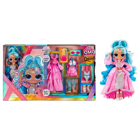 LOL Surprise OMG Queens Splash Beauty fashion doll with 125+ Mix and Match Fashion Looks Including Outfits and Accessories for Fashion Toy Girls Ages 3 and up, 10-inch doll