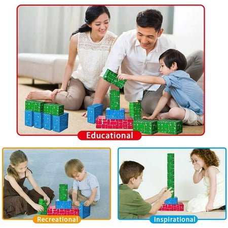 Exercise N Play Cardboard Building Blocks (40 Pieces)