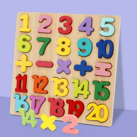 Willstar Wooden Alphabet Number Puzzle,ABC and 123 Letters Sorting Board Blocks Montessori Matching Game Jigsaw Educational Early Learning Toy Gift for Preschool Year Old Kids