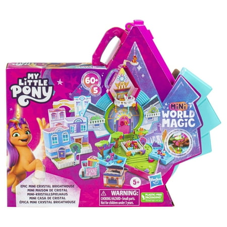 My Little Pony Mini World Magic Epic Mini Crystal Brighthouse Playset with 5 Mini Dolls