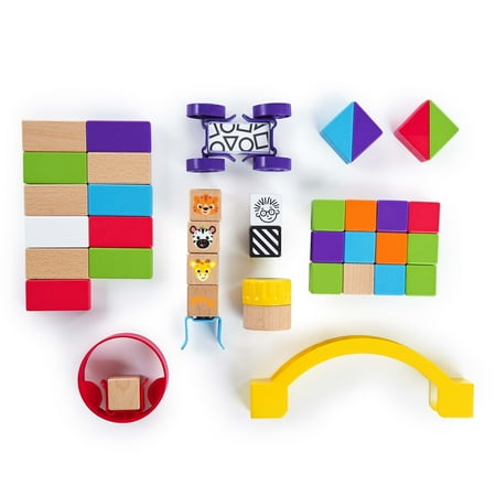 Baby Einstein Curious Creator Kit Wooden Blocks Discovery 40 Piece Toy Set, Ages 12 months +