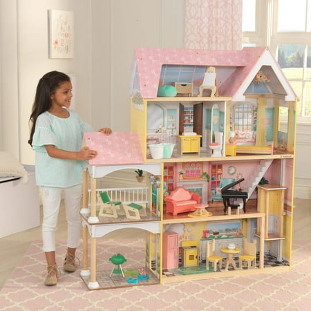 KidKraft Lola Mansion Wooden Dollhouse with 30 Accessories