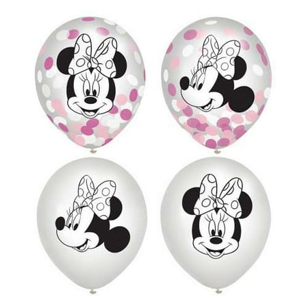 Minnie Mouse 'Forever' Confetti Filled Latex Balloons (6ct)