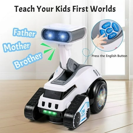 Lvelia Robot Toy for Kids,Electronic Toy Robot with Dances, Plays Music and Songs, Light up Shine Eyes, Volume Adjust ,Gift for Kids, Toddlers, Boys and Girls