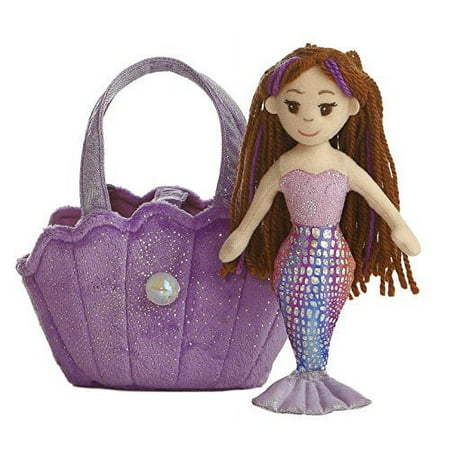 Aurora - Small Purple Sea Sparkles - 9" Mermaid Lavender - Enchanting Stuffed Doll