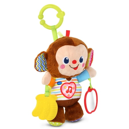 VTech Cuddle and Swing Monkey with Teether, Travel Toy for Baby