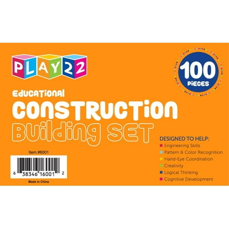 Building Blocks 104 Set - Building Toys with Car Wheels - STEM Construction Educational Fun Toy Set, Best Toy Blocks Ages 3 Years and Up - Great Educational Toys Building Sets - Play22USA