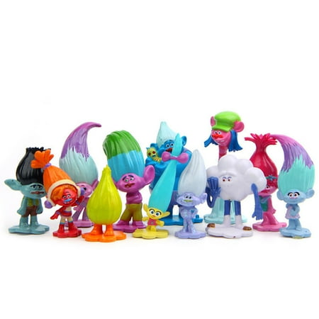 Trolls Party Decorations, 12PCS Trolls Action Figure Toys, Trolls Party Supplies Collectable Doll for Kids