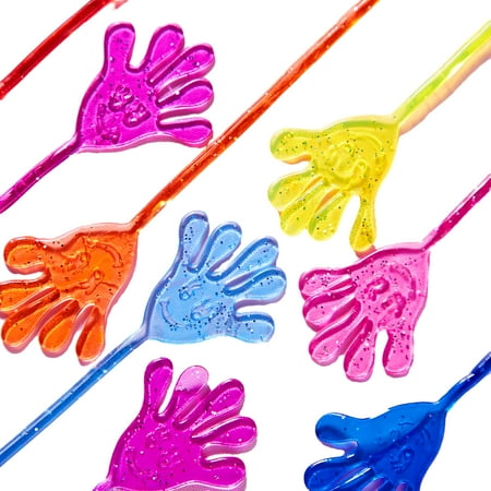 SYNCFUN 120 Pcs Sticky Hands Party Favors for Kids Assorted Stretchy Slappy Hands Fun Fidget Toys for Kids, Goodie Bag Stuffers, Stocking Stuffers