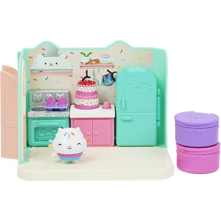 Gabby's Dollhouse, Bakey with Cakey Kitchen with Figure and 3 Accessories, 3 Furniture and 2 Deliveries, Kids Toys for Ages 3 and up