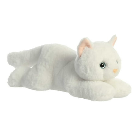 Aurora - Medium White Flopsie - 12" Precious White Kitty - Adorable Stuffed Animal