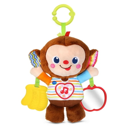 VTech Cuddle and Swing Monkey with Teether, Travel Toy for Baby