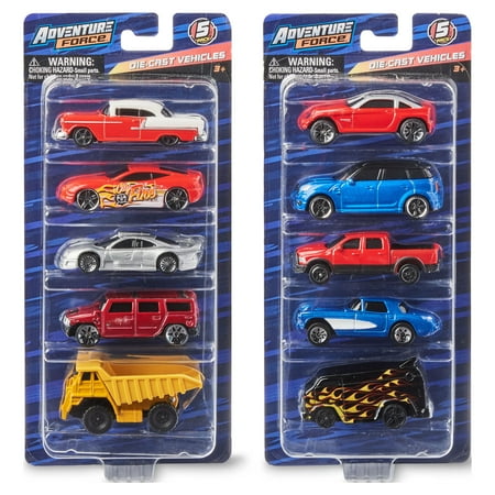 Adventure Force Diecast Vehicle 5 Pack Play Vehicle Cars and Trucks Assortment Set (Styles May Vary)