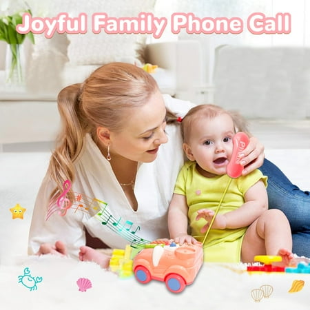 Toys for 1 Year Old Toddler Toys, Baby Phone Toy with Music Light, Musical Gifts for 1 2 3 Years Old Girls, Educational Learning Toys for Kids Girls Ages 1 2 3 4